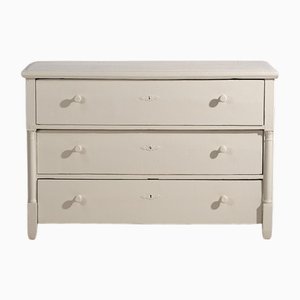 Commode à Tiroirs Antique Blanche, 1920s