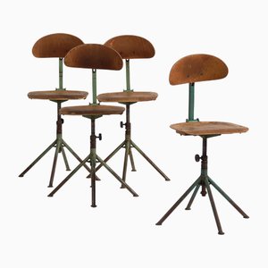 Vintage Drehstühle, 1950er 4er Set