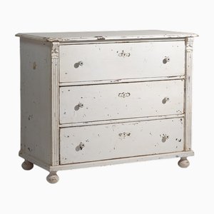 Antique Provencal White Chest of Drawers, 1920s