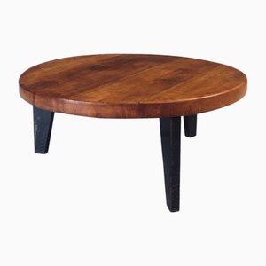 Mid-Century Industrial Tripod Coffee Table, France, 1950s
