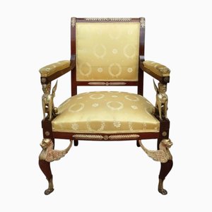 Napoleon III Mahogany Armchairs, Set of 2