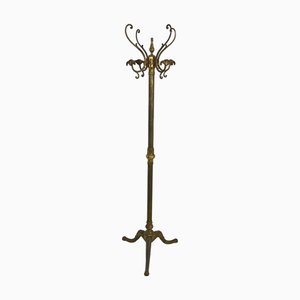 Italian Hollywood Regency Brass Coat Rack, 1960s
