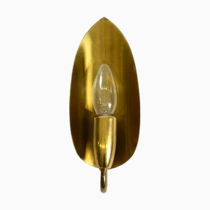 Konische Mid-Century Wandlampe aus Messing, 1950er