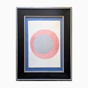 Lucio Fontana, Concetto Spaziale, Handsignierte Farblithographie mit Metallic-Tinte, 1951