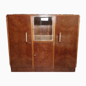 Art Deco Barschrank aus Wurzelholz, 1930er