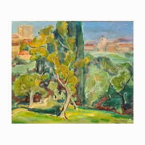 Jean Perret, paisaje francés fauvista, óleo sobre lienzo, años 20 a 40