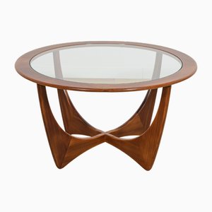 Mesa de centro Astro redonda de teca de Victor Wilkins para G-Plan, Reino Unido, años 60