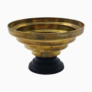 Brass and Black Metal Centrepiece, Italy, 1970s