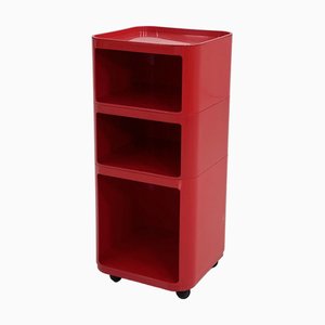 Roter Componibili Aufbewahrungsschrank von Anna Castelli für Kartell, 1970er