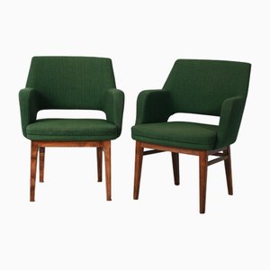 Green Oslosund Armchairs from Kinnarps, 1950s, Set of 2