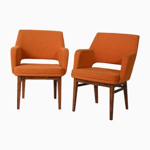 Poltrone Oslosund arancioni di Kinnarps, anni '50, set di 2