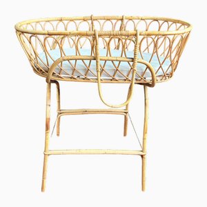 Berceau Vintage en Rotin, 1960s