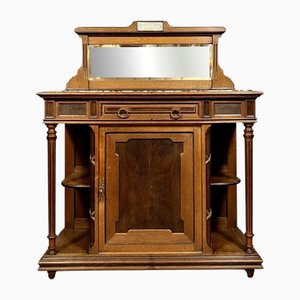 Louis XVI Style Oak and Mahogany Sideboard with Plaque of Cherubs, 1850s