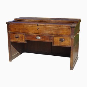 Antique Glove Makers Table in Oak