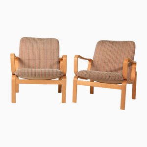 Swedish Armchairs from Ire Möbler in Beech, 1960s, Set of 2