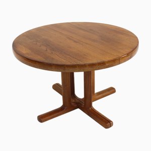 Vintage Danish Round Extendable Dining Table in Teak, 1960s