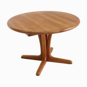 Vintage Danish Round Extendable Dining Table in Teak, 1960s