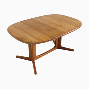 Vintage Danish Oval Extendable Dining Table in Teak, 1960s