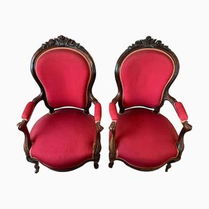 Louis Philippe Armlehnstühle aus Palisander, 1830er, 2er Set