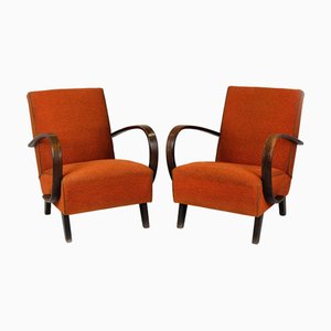 Fauteuils en Bois Courbé par Jindřich Halabala pour Up Závody, République Tchèque, 1950s, Set de 2