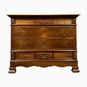 Cassettiera Napoleone III in noce, metà XIX secolo