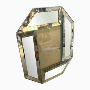 Mid-Century Modern Italian Mirror and Glass Picture Frame, 1970s