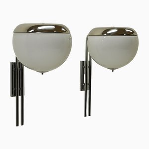 Lámparas de pared italianas vintage grandes de Martini Falconi para Reggiani, años 70. Juego de 2