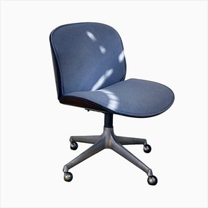 Vintage Italian Swivel Chair in Curved Wood from Mim Roma, 1970s