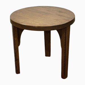 Mesa auxiliar de caoba y roble, años 50