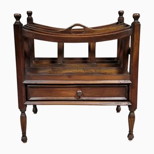 English Mahogany Magazine Rack, Late 19th Century