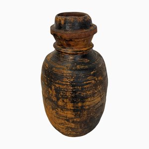 Indischer Vintage Wassertopf aus Holz, 1950er