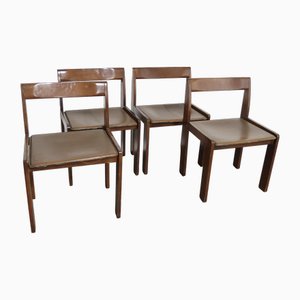 Sedie vintage in legno, anni '60, set di 4