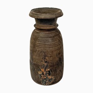 Pentola vintage in legno, India, anni '50