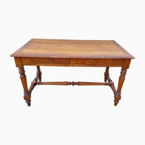 Oak Desk with Drawers, 1950s