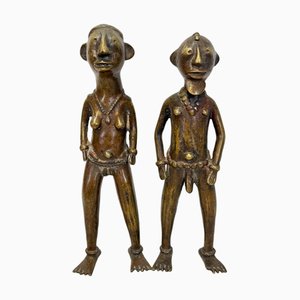 Tikar Figuren aus Bronze, 2er Set