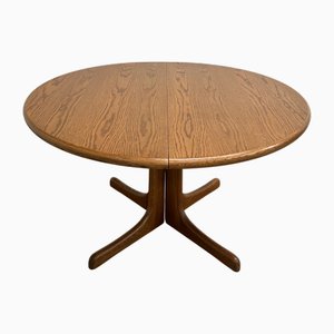 Mesa de comedor extensible danesa de roble, 1984