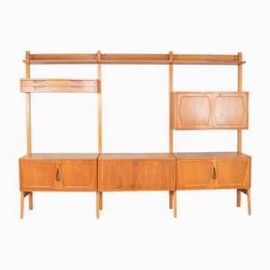 Mid-Century Modern Teak Wandregal von Kjell Riise für Rival Brodrene Jatogs, 1960er, 3er Set