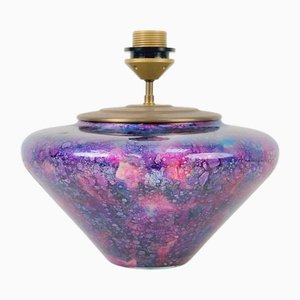 Vintage French Glass Table Lamp, 1970s