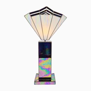 Art Deco Tischlampe im Tiffany Stil aus Buntglas, 1930er