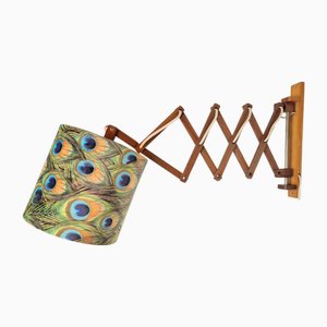 Applique Murale Ciseaux Extensible Mid-Century en Teck, Danemark, 1960s