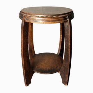 Mesa auxiliar Amsterdam School holandesa vintage Art Déco, años 30