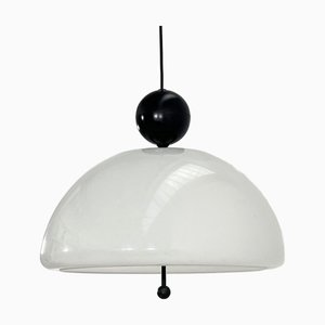 Lampada a sospensione Saliscendi nera di Elio Martinelli per Martinelli Luce, anni '70