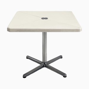 White Plana Folding Table by Giancarlo Piretti for Castelli, 1970s