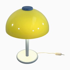 Postmodern Blue & Yellow Table Lamp in Metal & Plastic, 1980s