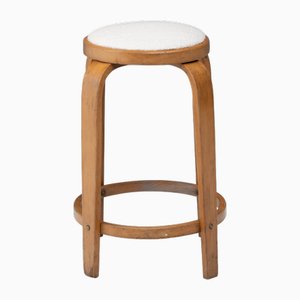 Vintage Hocker aus gebogenem Schichtholz, 1960er