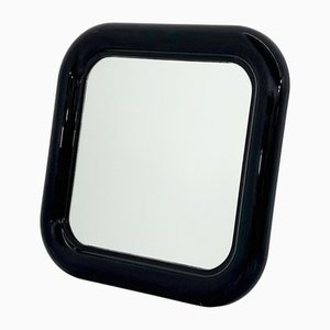 Schwarzer Delfo Spiegel von Sergio Mazza für Artemide, 1960er