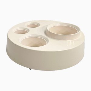 Großer Space Age Blumentopf aus Fiberglas, 1970er