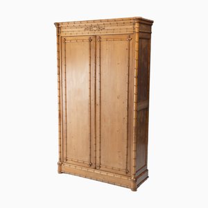 Antiker Kleiderschrank in Bambus-Optik, 1890