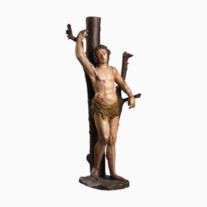 St Sebastian, Carved Wood Sculpture