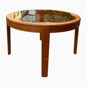 Teak and Smoked Glass Coffee Table